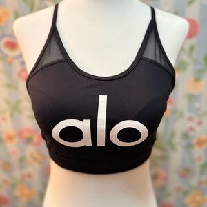 ALO Black Yoga Starlet Sports Bra M